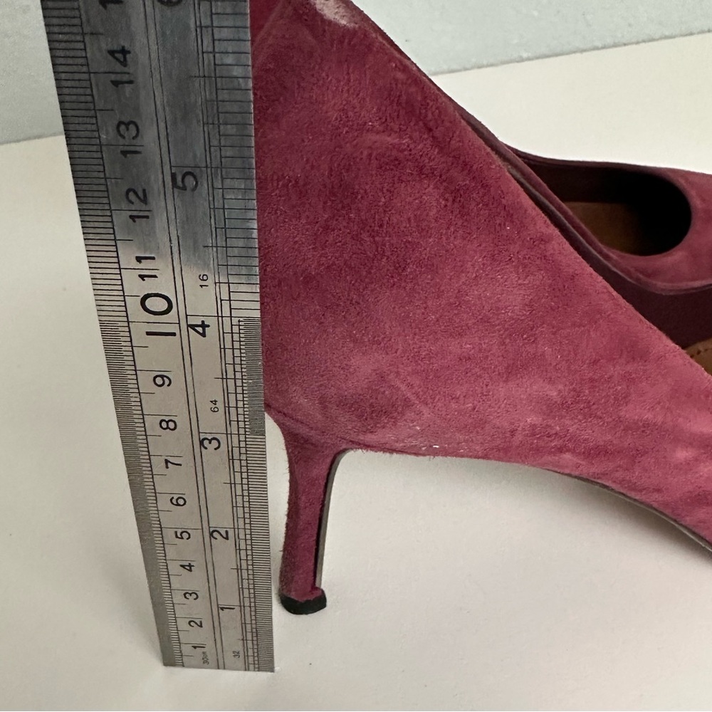 Donald J. Pliner Women's Wine Suede Heels - Picture 5 of 5